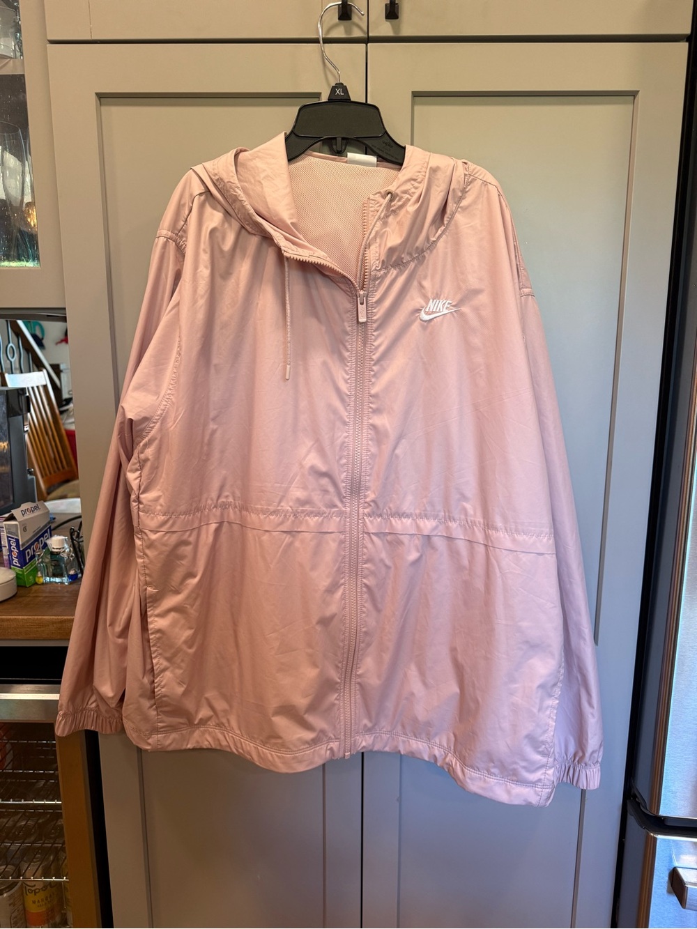 Nike Light Pink Hooded Women's Windbreaker Jacket